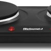 Elite Gourmet EDB-302BF Countertop Double Cast Iron Burner, 1500 Watts Electric Hot Plate, Temperature Controls, Power Indicator Lights, Easy to Clean, Black - Image 4